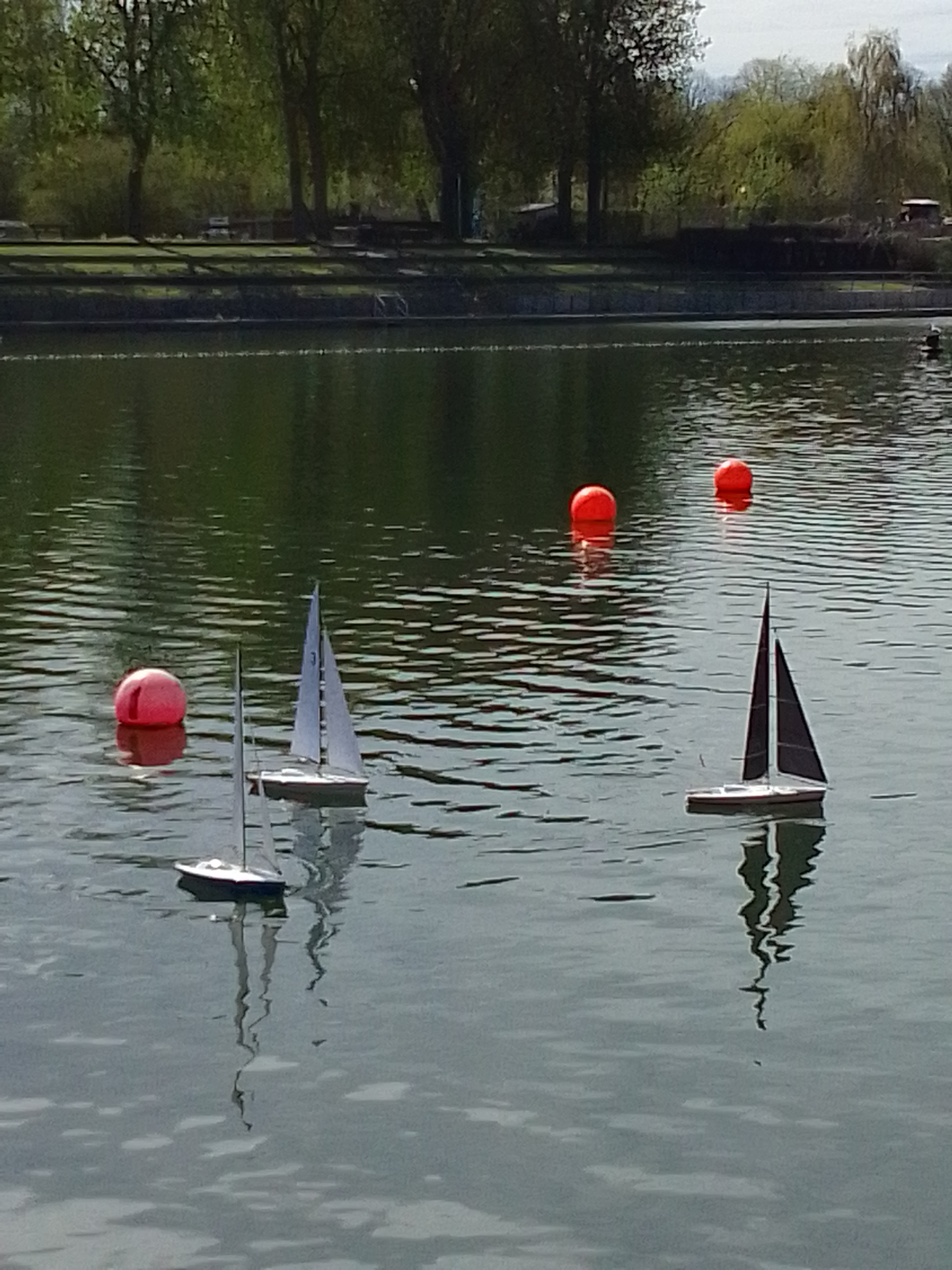 Einer bekam Wind, lief. Einer nicht, stand. Einer schaute, wollte einfach nur segeln, gas geben.