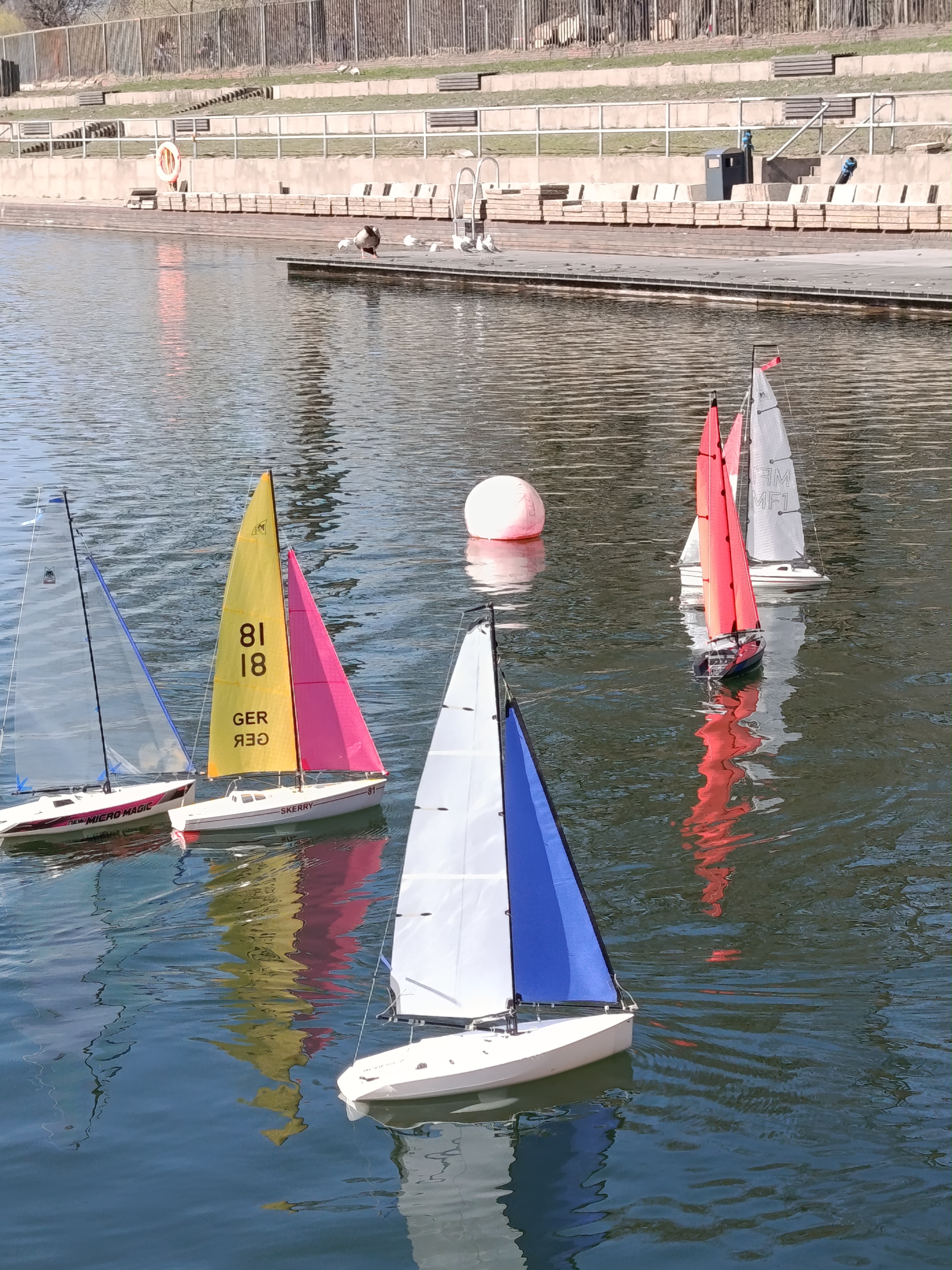 Wenig Wind.Egal wir haben gestartet. Dreieckskurs. 2 Runden.